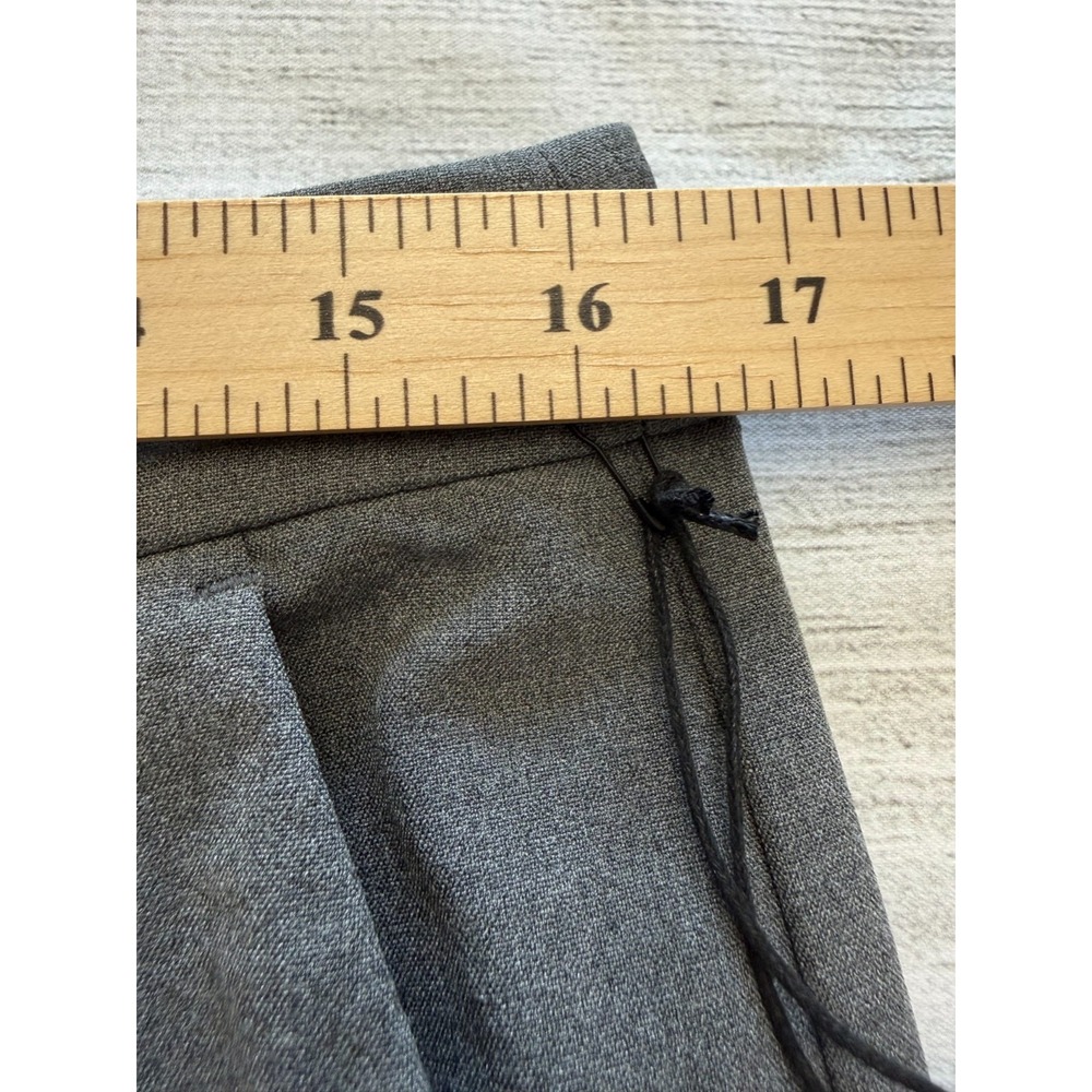 NWT LOFT Versa Wide Leg Pants Womens 10 Gray Pleated Flat Front Career Stretch - Picture 5 of 6